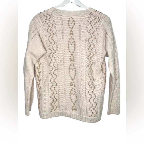 Beaded Cream Cardigan - Picture 4 of 6